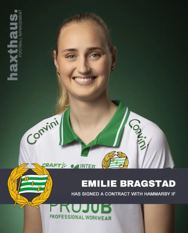 Congratulations @emiliebragstad Emilie has signed a contract with @hammarbyfotboll @soccerdonna @soccerdonna.de